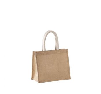 JUTE CANVAS TOTE - MEDIUM Natural U