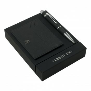 Set CERRUTI 1881 Black (ballpoint pen & card holder)