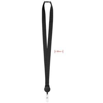 ZIP LANYARD Šnůrka na klíče a skipas držák black