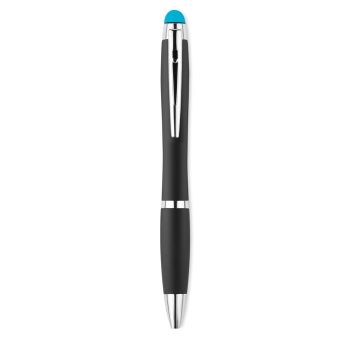 RIOMATCH Kuličkové pero svíticím logem turquoise
