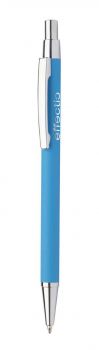 Chromy guľôčkové pero light blue