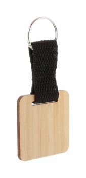 Stropp bambusový přívěšek na kíče, čtverec natural , black