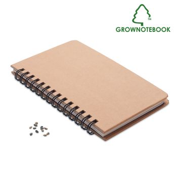 GROWNOTEBOOK™ Zápisník z borovice beige