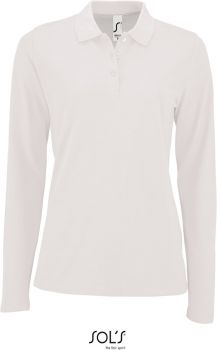 SOL'S | Dámské piqué polo s dlouhým rukávem white M