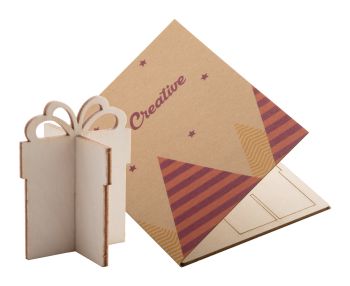 Creax Eco Vianočná pohľadnica, darčeková krabička natural
