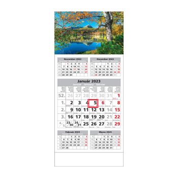 Plánovací kalendár ŠTANDARD 5M sivý 2023  Obrázok C
