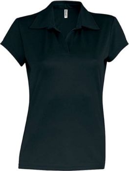 LADIES' SHORT-SLEEVED POLO SHIRT Black M