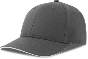 Atlantis | 6 panelová baseballová kšiltovka dark grey/white onesize