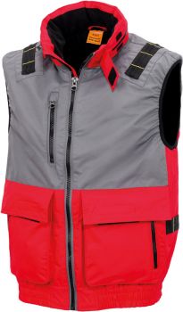 Result Work-Guard | Workwear Gilet "X-Over" red/grey 4XL