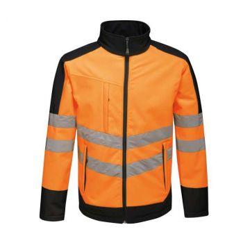 HI-VIS PRO 3 LAYER SOFTSHELL Orange/Navy XL