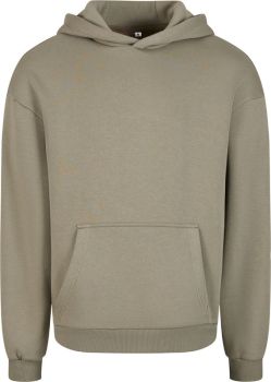 Build your Brand | Mikina s kapucí z těžké bavlny "Fluffy" pale olive L