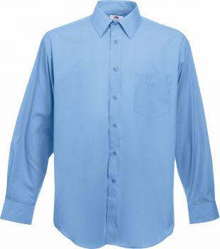 F.O.L. | Popelínová košile s dlouhým rukávem mid blue L
