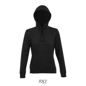 SOL'S SPENCER WOMEN - HOODED SWEATSHIRT Black M