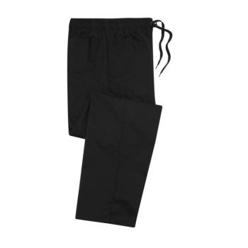 CHEF'S 'SLIM FIT' TROUSERS Black L