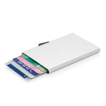 RFID hliníkové puzdro na karty C-Secure strieborná