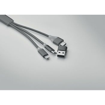 BLUE Nabíjecí kabel 4v1, typ C Titanová
