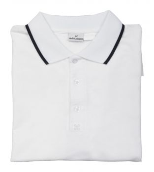 Collier polo shirt white , black XXL