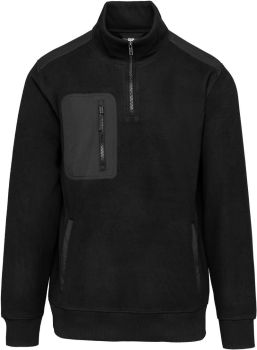 Kariban | Pracovní fleecová mikina s 1/4 zipem black 5XL