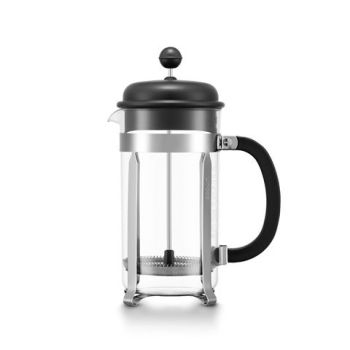 CAFFETTIERA 1L. Kanvica na kávu French press 1L Čierna