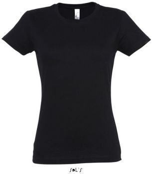 SOL'S IMPERIAL WOMEN - ROUND COLLAR T-SHIRT Deep Black S