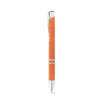 BETA WHEAT. Guľôčkové pero z pšeničného slameného vlákna a ABS Oranžová