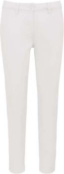 LADIES' ABOVE-THE-ANKLE TROUSERS Washed White 40
