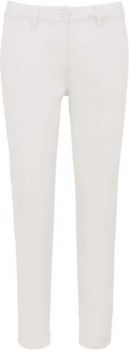 LADIES' ABOVE-THE-ANKLE TROUSERS Washed White 38