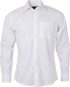 James & Nicholson | Košile Oxford s dlouhým rukávem white 3XL