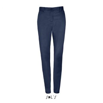 SOL'S JARED WOMEN - SATIN STRETCH TROUSERS French Navy 38
