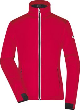 James & Nicholson | Dámská 3-vrstvá sportovní softshellová bunda light red/black L