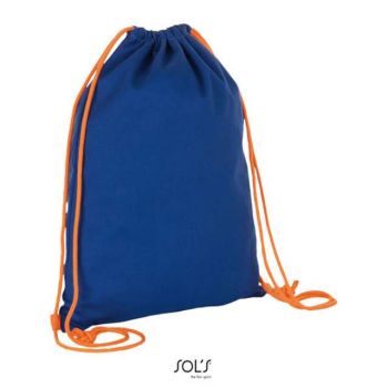 SOL'S DISTRICT - DRAWSTRING BACKPACK Royal Blue/Orange U