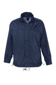 SOL'S MISTRAL - JERSEY-LINED WATER REPELLENT WINDBREAKER Navy M