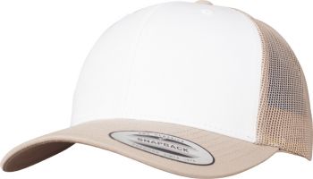 Flexfit | 6 panelová Trucker kšiltovka khaki/white/khaki onesize