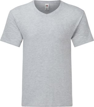 F.O.L. | Tričko s výstřihem do V heather grey XL