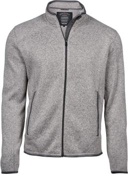 Tee Jays | Pánská pletená fleecová bunda grey melange L