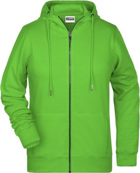 James & Nicholson | Dámská mikina s kapucí lime green M