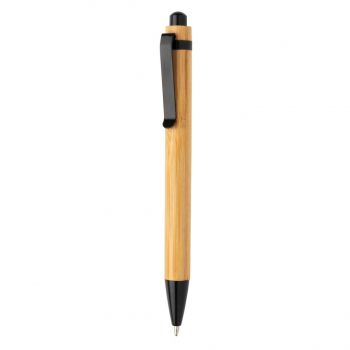 Bambusové guľôčkové pero čierna
