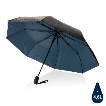 21" dvojfarebný dáždnik Impact zo 190T pongee RPET AWARE™ modrá