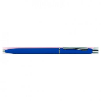 Rubber coated ball pen Blue