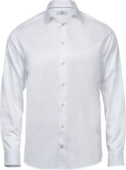 Tee Jays | Luxusní keprová košile s dlouhým rukávem white L