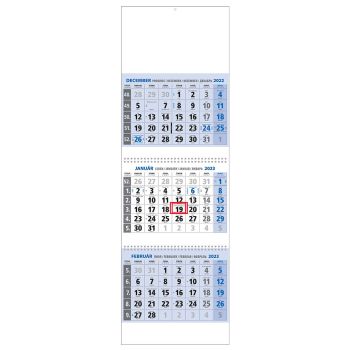 Plánovací kalendár KLASIK 3M modrý 2023