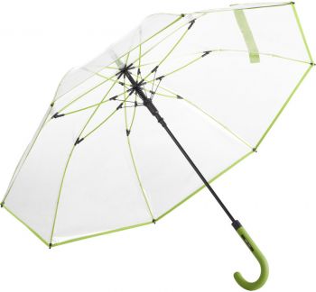 Fare | Transparentní automatický holový deštník lime onesize