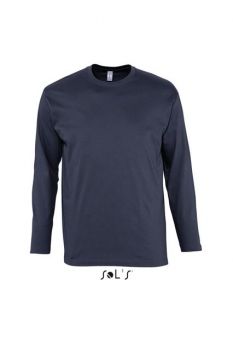 SOL'S MONARCH - MEN'S ROUND COLLAR LONG SLEEVE T-SHIRT Navy L