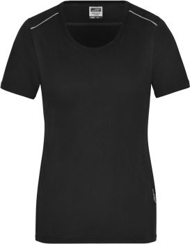 James & Nicholson | Dámské pracovní tričko - Solid black 4XL