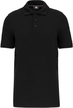 Kariban | Pánské pracovní piqué polo "Day-to-Day" black/silver M