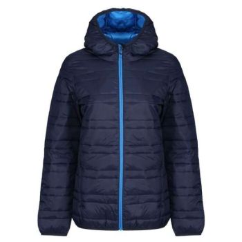 WOMENS HOODED PACKAWAY FIREDOWN JACKET Navy/French Blue M