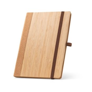 ORWELL. Zápisník formátu A5 s pevnou väzbou v bambusových a korkových listoch Prírodná