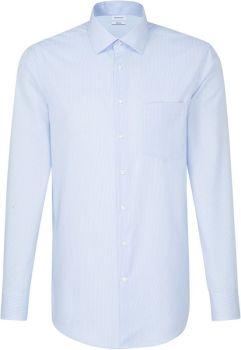 SST | Popelínová košile s dlouhým rukávem striped light blue/white 40