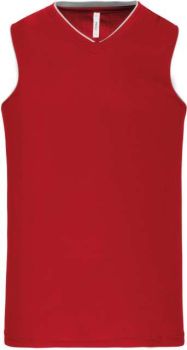 KIDS' BASKETBALL JERSEY Sporty Red 12/14