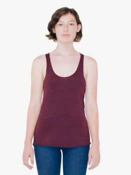 WOMEN'S TRI-BLEND RACERBACK TANK Tri-Cranberry L